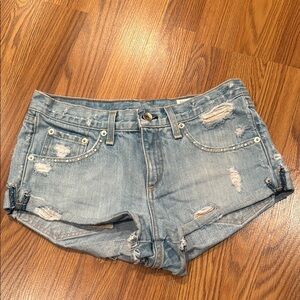 Rag and Bone women’s studded jean shorts